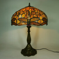 Echtglas Tiffany-Stil Tischleuchte Charlotte Lampe...