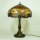 Echtglas Tiffany-Stil Tischleuchte Charlotte Lampe Nachttischleuchte Höhe 60 cm