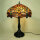 Echtglas Tiffany-Stil Tischleuchte Charlotte Lampe Nachttischleuchte Höhe 60 cm