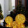 3x Glas LED-Kugel-Deko-Leuchte FIONA Bernstein