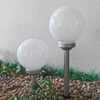 3 x LED Solarleuchte Kugelleuchte-Lampe Ola mit Erdspieß Licht-Leuchtkugel  3 x 15cm