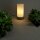 Glas-Tisch-Leuchte MATS Nachttisch-Fensterbank-Deko-Lampe Nickel Opalglas weiß