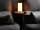 Glas-Tisch-Leuchte MATS Nachttisch-Fensterbank-Deko-Lampe Nickel Opalglas weiß