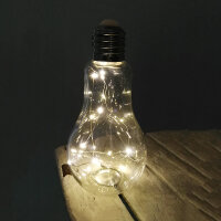 Dekoleuchte Tisch-Lampe Glühbirne mit Lichterkette...