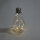 Dekoleuchte Tisch-Lampe Glühbirne mit Lichterkette 20 LED batteriebetrieben