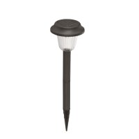 5 x Solarleuchten Carsten im Set Kuststoff Erdspieß LED weiß Solar Gartenlampe