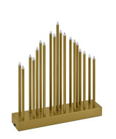LED Stimmungsleuchte 19 flammig batteriebetrieben Dekoleuchte Fensterbeleuchtung Pyramide Gold
