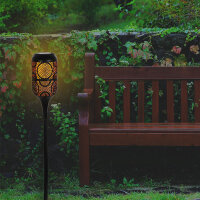 LED Solar-Wegeleuchte mit Flammeneffekt Garten-Wege-Fackel-Dekorations-Lampe Einzeln