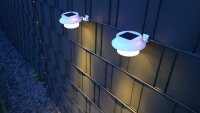 LED Solar-Dachrinnenleuchte Set Zaunbeleuchtung...