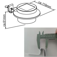 LED Solar-Dachrinnenleuchte Set Zaunbeleuchtung Solarlampe-Haus-Terassen-Balkon 2er Set