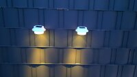 LED Solar-Dachrinnenleuchte Set Zaunbeleuchtung Solarlampe-Haus-Terassen-Balkon 2er Set