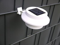 LED Solar-Dachrinnenleuchte Set Zaunbeleuchtung Solarlampe-Haus-Terassen-Balkon 2er Set