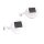 LED Solar-Dachrinnenleuchte Set Zaunbeleuchtung Solarlampe-Haus-Terassen-Balkon 2er Set