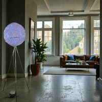 Stehleuchte Alina Kugel D50cm Alu-Drahtgeflecht Halogen +...