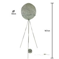 Stehleuchte Alina Kugel D50cm Alu-Drahtgeflecht Halogen + LED Dekorative Lampe
