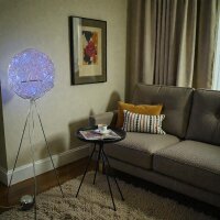 Stehleuchte Alina Kugel D50cm Alu-Drahtgeflecht Halogen + LED Dekorative Lampe