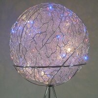 Stehleuchte Alina Kugel D50cm Alu-Drahtgeflecht Halogen + LED Dekorative Lampe