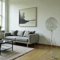 Stehleuchte Alina Kugel D50cm Alu-Drahtgeflecht Halogen + LED Dekorative Lampe