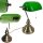 Tischleuchte Bankerslamp mit Zugschalter altmessing-grün