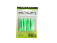 Solar-Akku leistungsstarke wiederaufladbare NiMH Batterien AA 800 - AAA 600 mAh  Akku AA 1 Set - 4 Stück