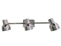 Decken-Wandstrahler Spotlampe Tessa Deckenleuchte Spot Strahler Metall chrom  Stab - 3flammig