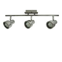 Decken-Wandstrahler Spotlampe Tessa Deckenleuchte Spot Strahler Metall chrom  Stab - 3flammig