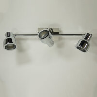 Decken-Wandstrahler Spotlampe Tessa Deckenleuchte Spot Strahler Metall chrom  Stab - 3flammig