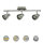 Decken-Wandstrahler Spotlampe Tessa Deckenleuchte Spot Strahler Metall chrom  Stab - 3flammig