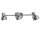 Decken-Wandstrahler Spotlampe Tessa Deckenleuchte Spot Strahler Metall chrom  Stab - 3flammig