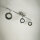 Decken-Wandstrahler Spotlampe Tessa Deckenleuchte Spot Strahler Metall chrom  Stab - 3flammig