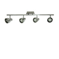 Decken-Wandstrahler Spotlampe Tessa Deckenleuchte Spot Strahler Metall chrom  Stab - 4flammig