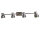 Decken-Wandstrahler Spotlampe Tessa Deckenleuchte Spot Strahler Metall chrom  Stab - 4flammig