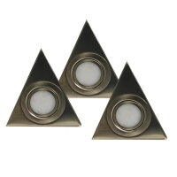 3x LED Unterbauleuchte Dreieck im Set Aufbauleuchte Küchenleuchte 3W 3000K 230lm