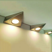 3x LED Unterbauleuchte Dreieck im Set Aufbauleuchte Küchenleuchte 3W 3000K 230lm