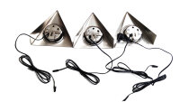 3x LED Unterbauleuchte Dreieck im Set Aufbauleuchte Küchenleuchte 3W 3000K 230lm