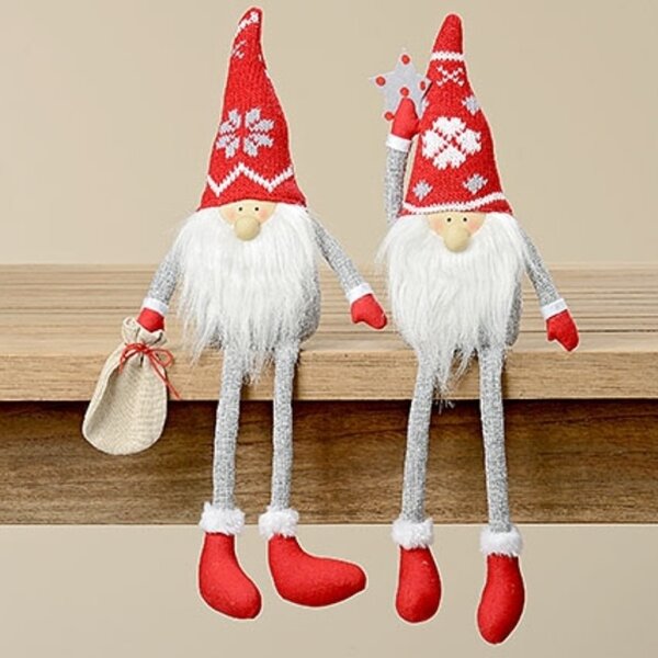 2 x Kantenhocker Nela Dekofigur H40cm Weihnachtsdekoration Regaldeko