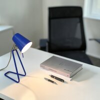 Farbenfrohe Tischleuchte Rose Arbeitsleuchte Schreibtischleuchte E14 Blau