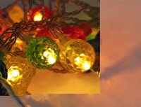 Solarlichterkette Kugeln bunt 50 LED weiß Solar Leuchte Dekoration Geschenk