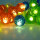 Solarlichterkette Kugeln bunt 50 LED weiß Solar Leuchte Dekoration Geschenk