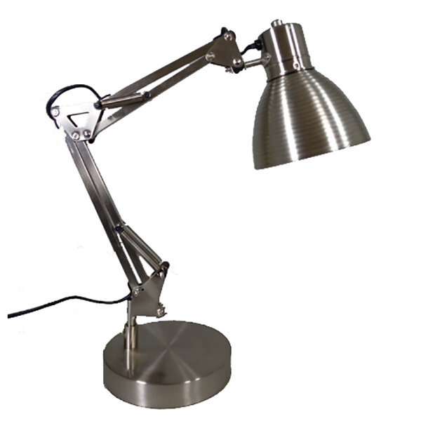 Tiischleuchte LUCAS Schreibtischlampe nickel Arbeitsleuchte Fassung E27 Lampe