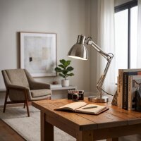 Tiischleuchte LUCAS Schreibtischlampe nickel...