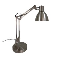 Tiischleuchte LUCAS Schreibtischlampe nickel Arbeitsleuchte Fassung E27 Lampe
