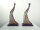 2 x Weihnachtsmänner aus Holz lila Dekoration Weihnachten Handbemalt Geschenk