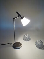 Moderne Tischleuchte Kathy  Drehgelenk Lampe Nickel Glas...