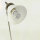 Moderne Tischleuchte Kathy  Drehgelenk Lampe Nickel Glas weiß Fassung G9