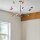 Pendelleuchte Flamme 15 flammig Deckenleuchte Lampe Halogenlampe chrom-bunt