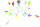 Deckenleuchte Flamme 16 flammig Halogenlampe chrom Glas bunt