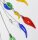Deckenleuchte Flamme 16 flammig Halogenlampe chrom Glas bunt
