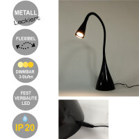 LED Tischleuchte Jonas schwarz Touch Dimmer Flexarm