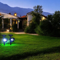 2 x LED Solarleuchten Solarstrahler Gartenstrahler Solar Lampen Solarbeleuchtung